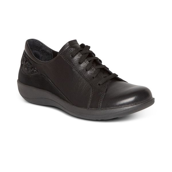 Aetrex Women's Dana Lace Up Oxford Dress Shoes Black Shoes UK 0236-509